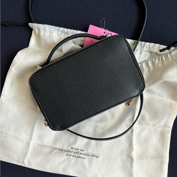 NWT Kate Spade Hudson Pebbled Leather Double-Zip Crossbody Bag - Picture 5 of 8